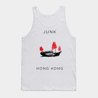 Old Junk Sailing Boat Experince The Yesteryear of Hong Kong Tank Top